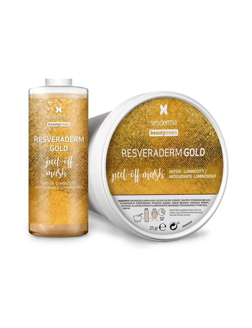 foto 1 de Beauty Treats Resveraderm Gold Mascarilla Peel Off 25 Gr + Sesderma 75 ml
