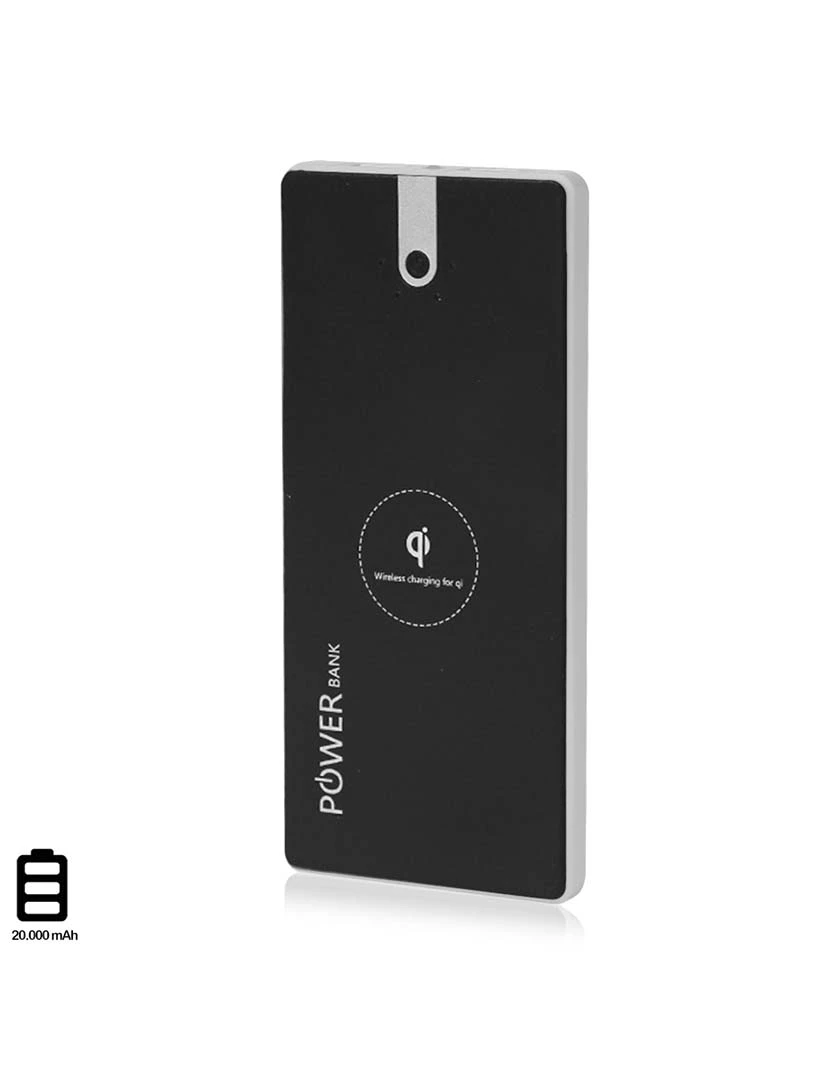 foto 1 de Wireless Powerbank 20.000mAh - Preto / Prata