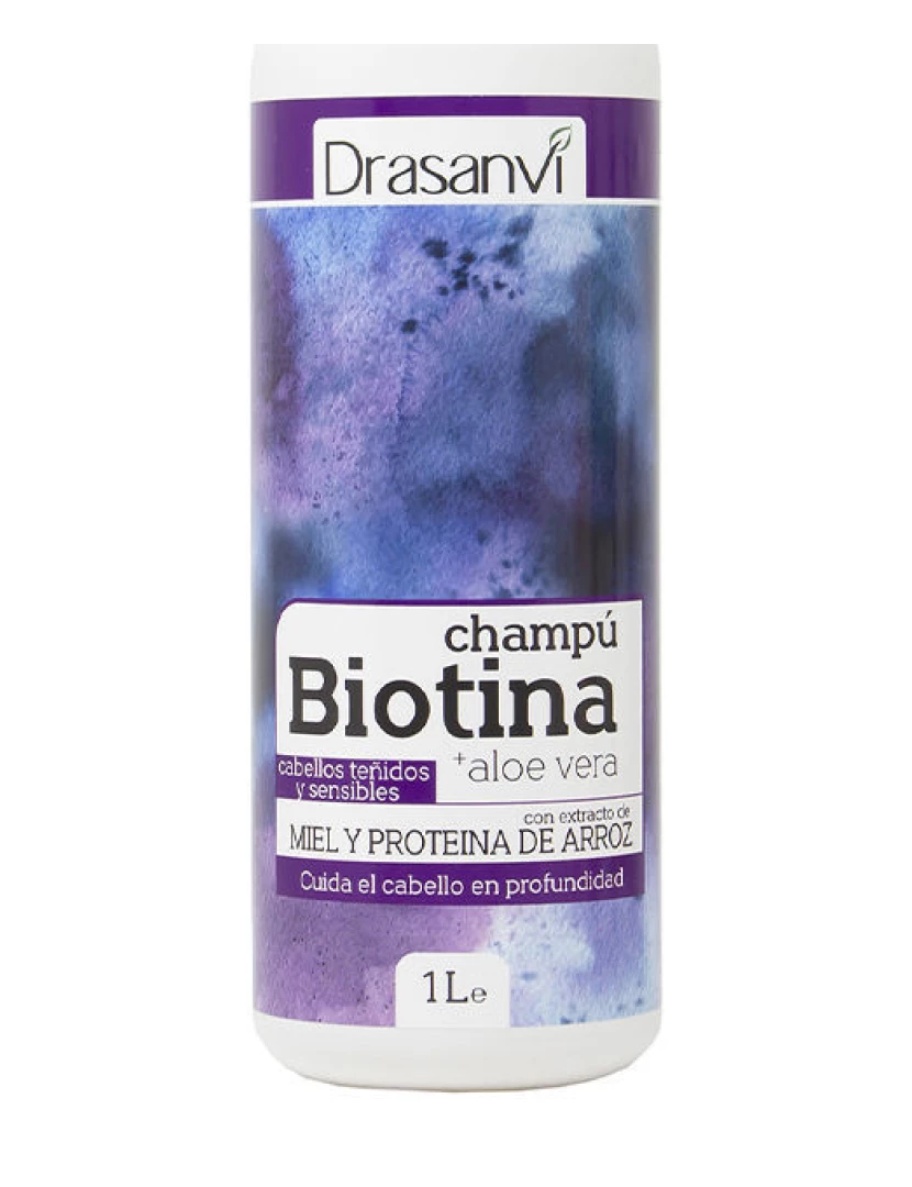 foto 1 de Biotin E Aloe Vera Shampoo Para Cabelos Coloridos E Sensíveis Drasanvi 1000 ml
