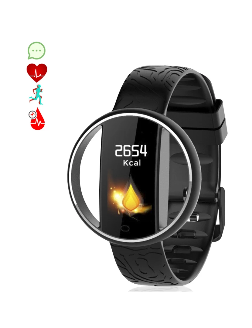 foto 1 de DAM. Pulseira inteligente multiesportiva E99 com monitor de frequência cardíaca, notificações