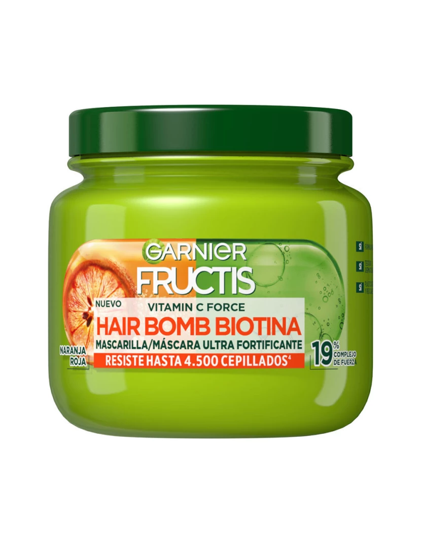 foto 1 de Fructis Vitamin Force Hair Bomb Máscara De Biotina Garnier 320 ml