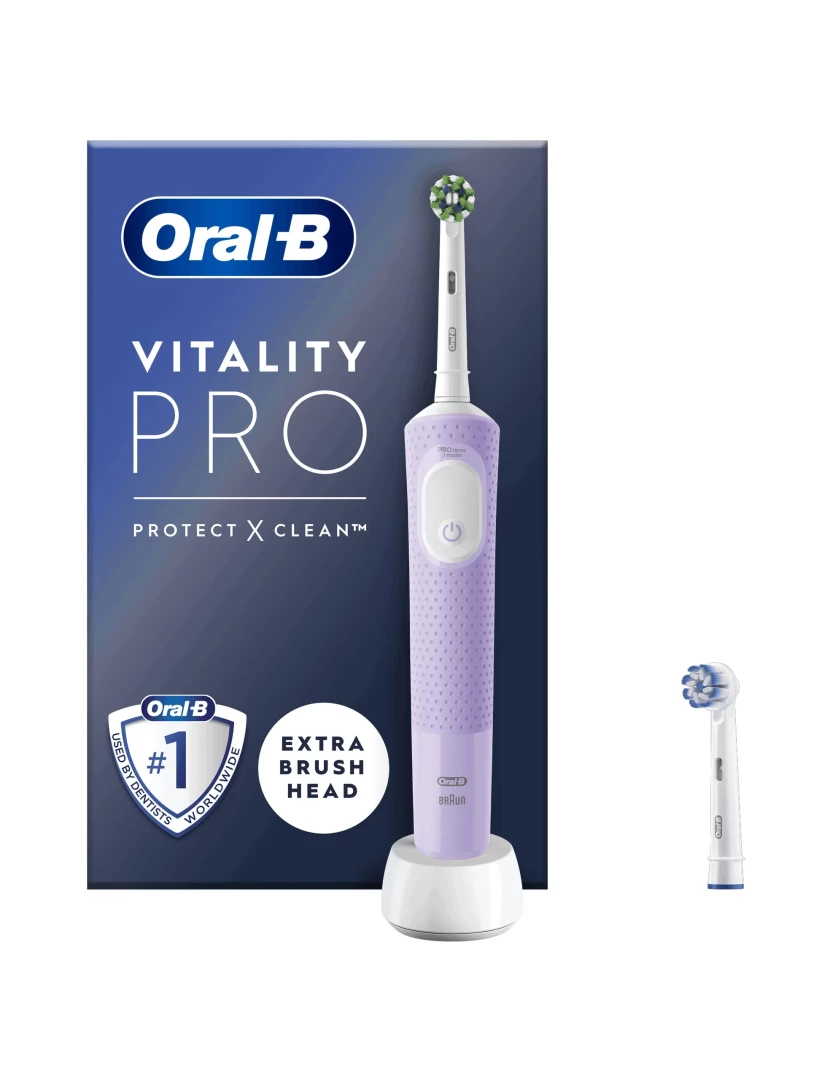 foto 1 de Escova de Dentes Elétricas Braun > ORAL-B Vitality PRO Adulto Rotativa Oscilante Violeta - 4210201432340