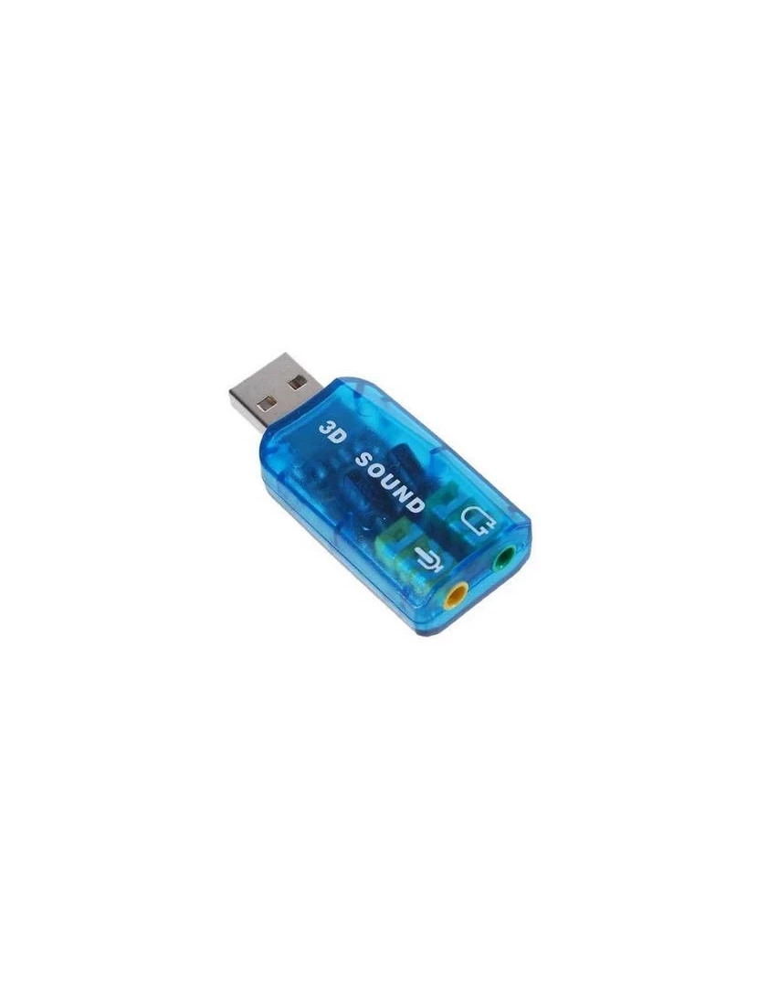 imagem grande de Placa de SOM HQ Externa 5.1 USB 2.0, 2XJACK 3.5MM(MIC+AUD) Blue - MULSOMSC01B1