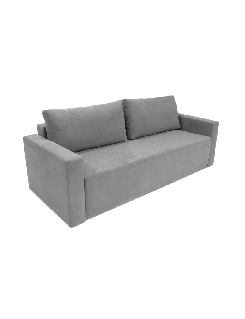 imagem de Skraut Home - Sofá-cama CLOUD, cinza claro, conversível em cama, baú. Máximo Relaxamento e Conforto - com Sistema Pull-out 225x92x92cm8
