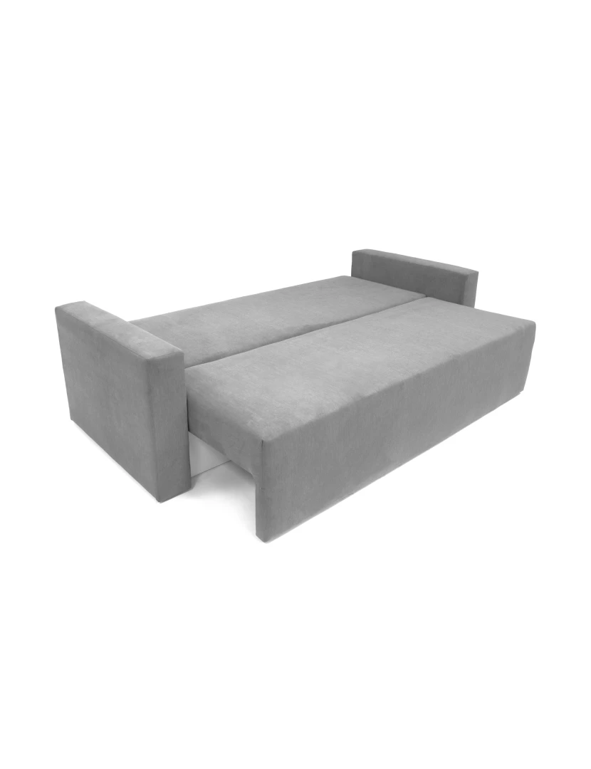 imagem de Skraut Home - Sofá-cama CLOUD, cinza claro, conversível em cama, baú. Máximo Relaxamento e Conforto - com Sistema Pull-out 225x92x92cm10