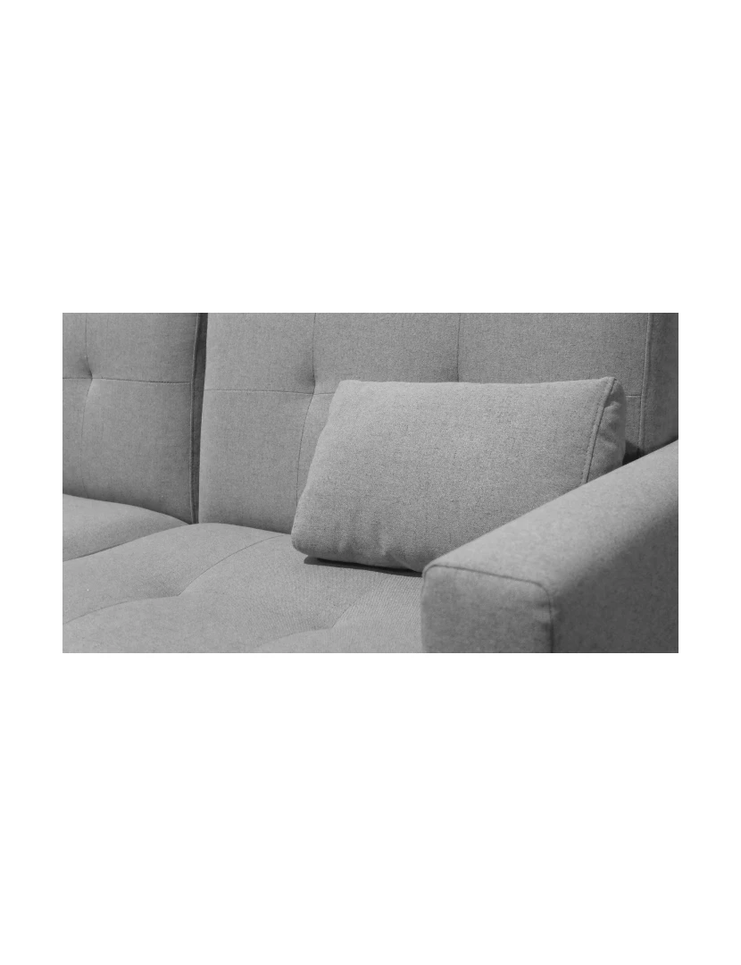 imagem grande de Skraut Home - Sofá-cama de lona Verona 267cm, conversível em cama, reversível, cinza claro7