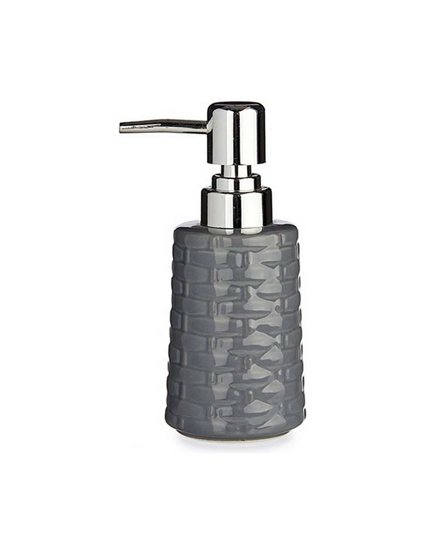foto 1 de Dispensador Sabonete Cerâmica Prateado Cinzento 6 Unidades 350 Ml