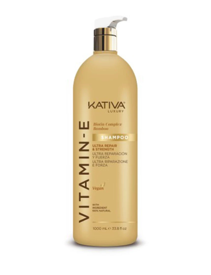 foto 1 de Vitamina E Biotina &amp Shampoo De Bambu Kativa 1000 ml