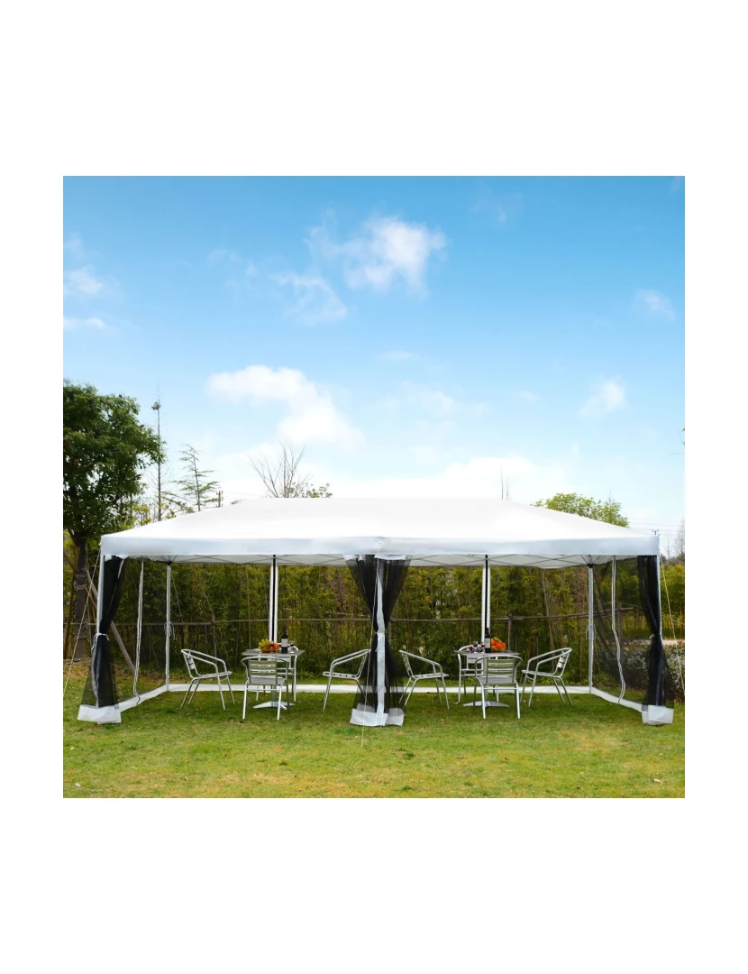 imagem de Pérgola 591x297x255cm cor branco 840-012CW8