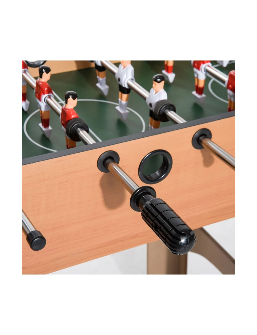 imagem de HomCom Mesa Multijogo 4 em 1 Inclui futebol mesa Air Hocker Ping-Pong e Bilhar – Jogo de Madeira – 87x43x73cm7