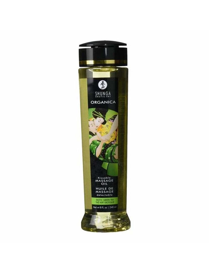 foto 1 de Óleo de Massagem Orgânico Erótico Chá Verde Shunga Exotic (240 ml)