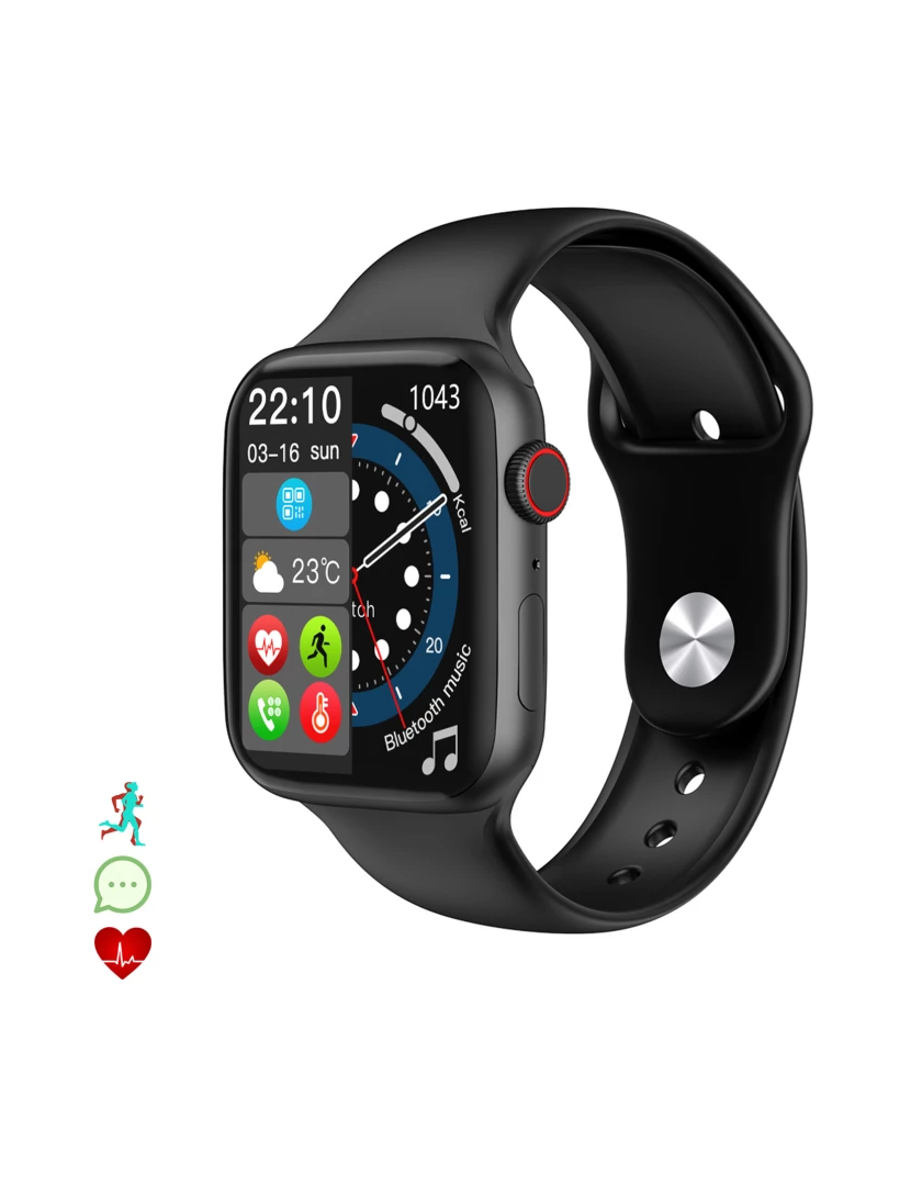 foto 1 de DAM. Smartwatch W38 Pro com tela 1.9, monitor cardíaco, pressão arterial e O2. carregamento sem fio. Coroa multifuncional inteligente.