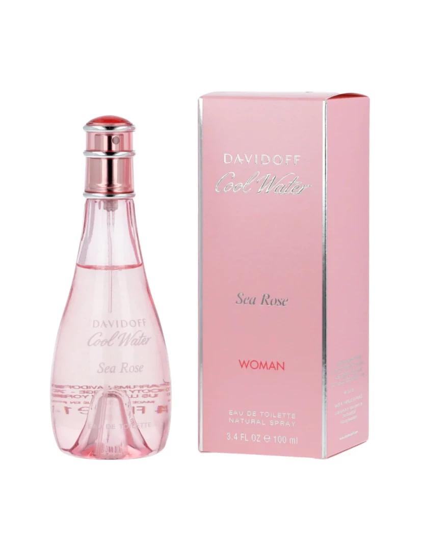 Davidoff - Perfume feminino Davidoff Edt fresco água mar rosa