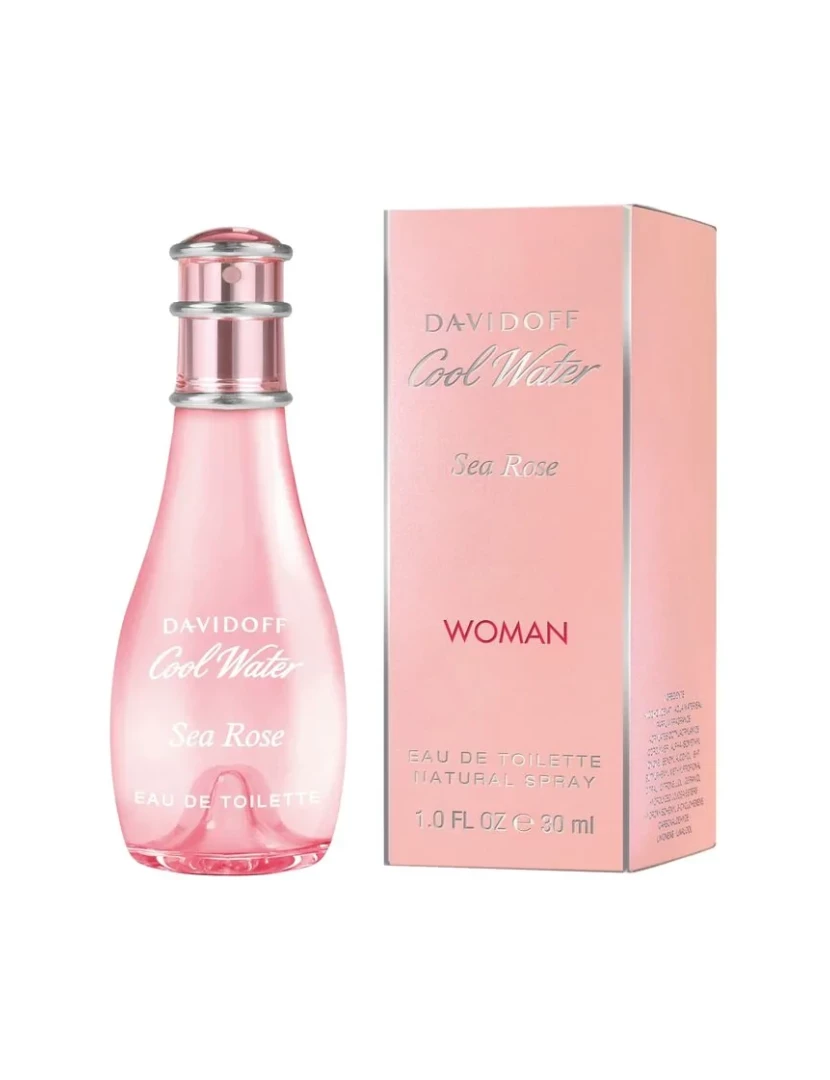 Davidoff - Perfume feminino Davidoff Edt fresco água mar rosa