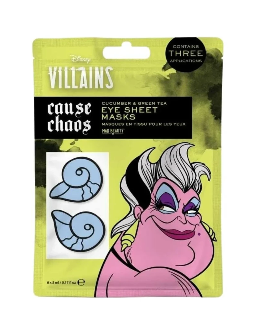 imagem de Máscara para área do olho Beleza louca Disney Villains Ursula (6 X 5 Ml)1