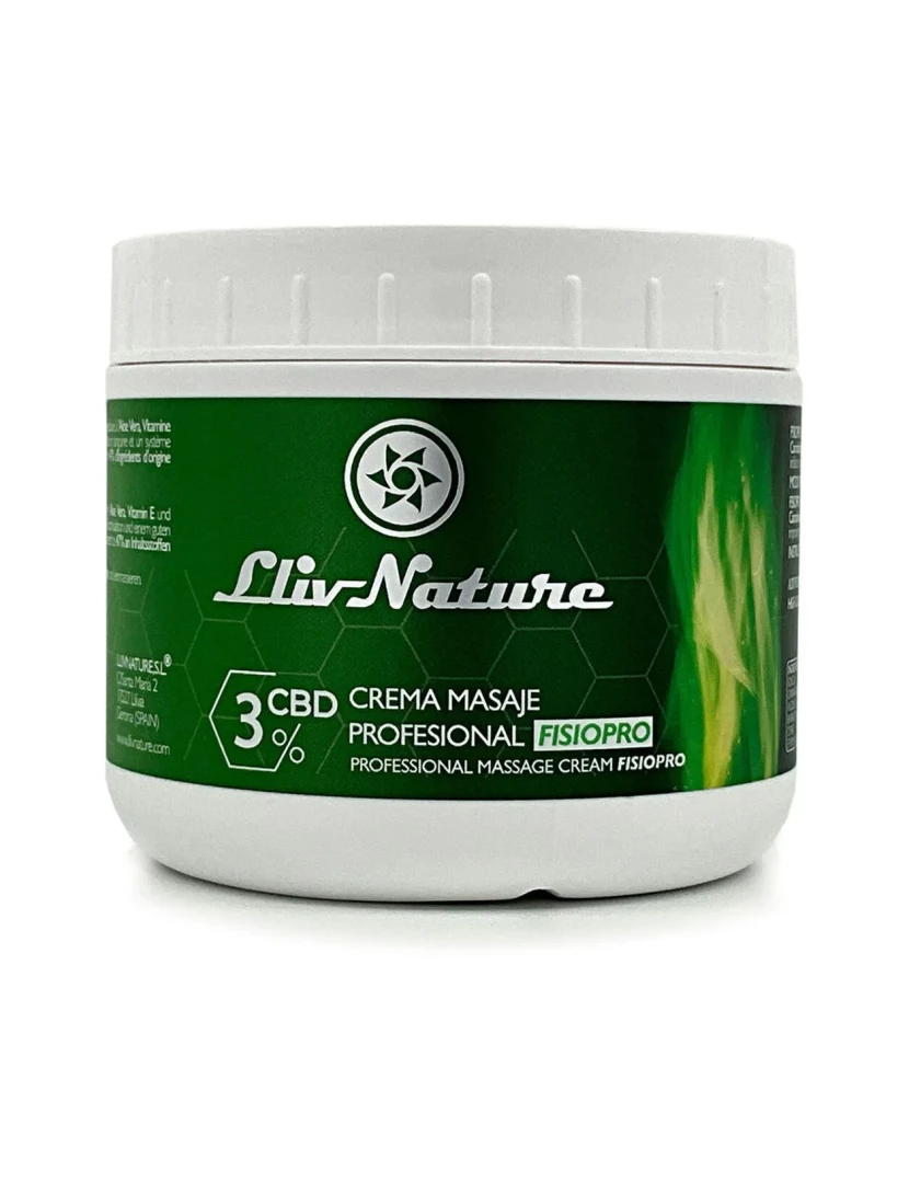 imagem de Creme de massagem Lliv Natureza Fisiopro Cbd 500 Ml1