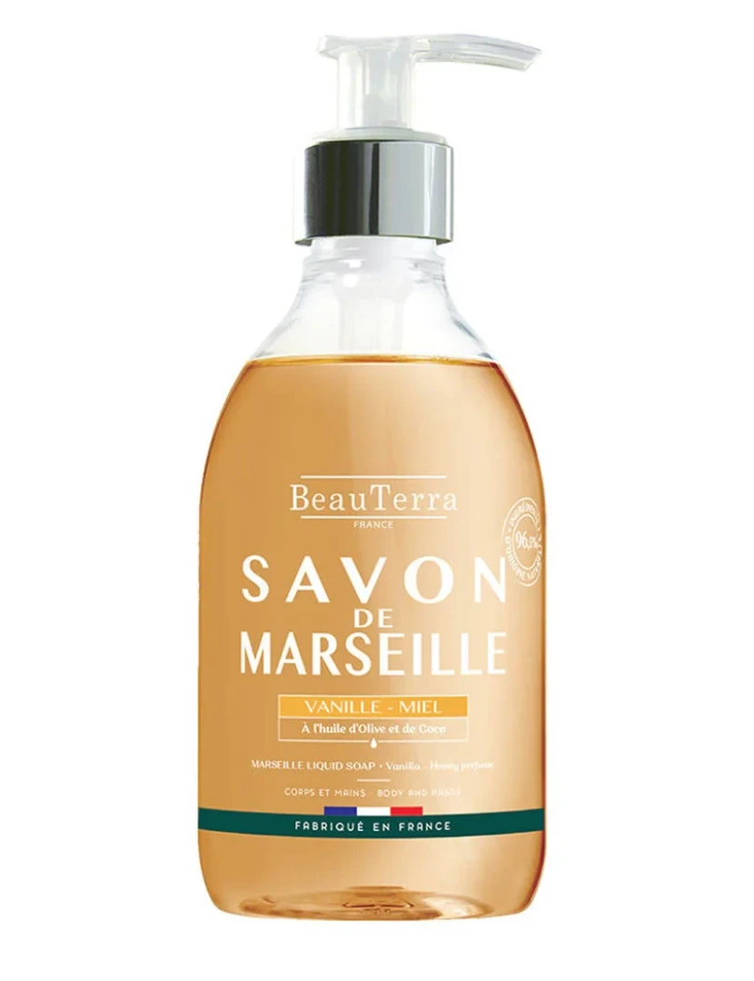 imagem de Sabor líquido Beauterra Marselha mãos Universal mel baunilha 300 Ml1