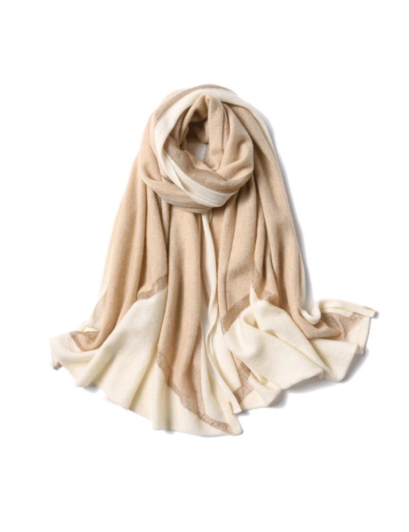 imagem de Duo Cashmere Scarf Bege1