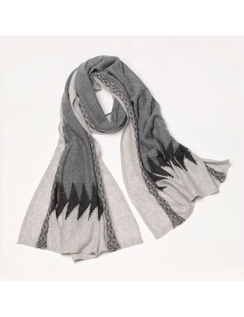 imagem de Isra Cashmere Scraf Dark Gray1