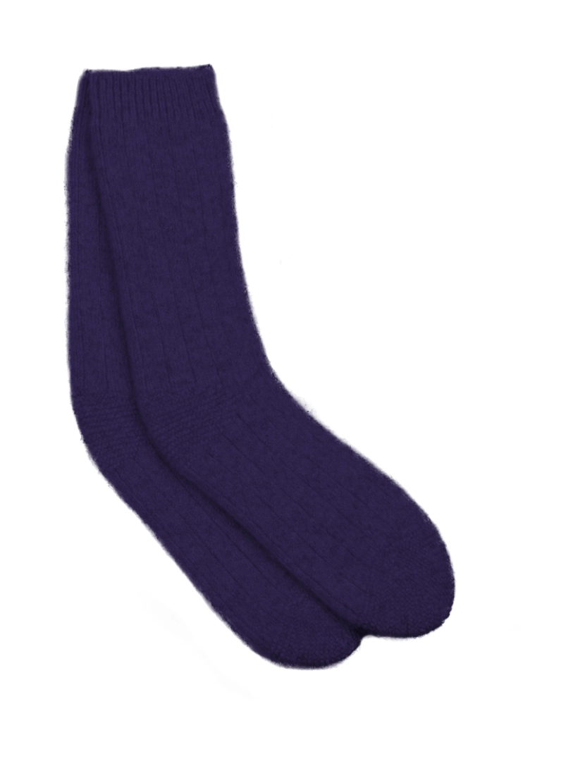 imagem de Mary Cashmere meias roxo1