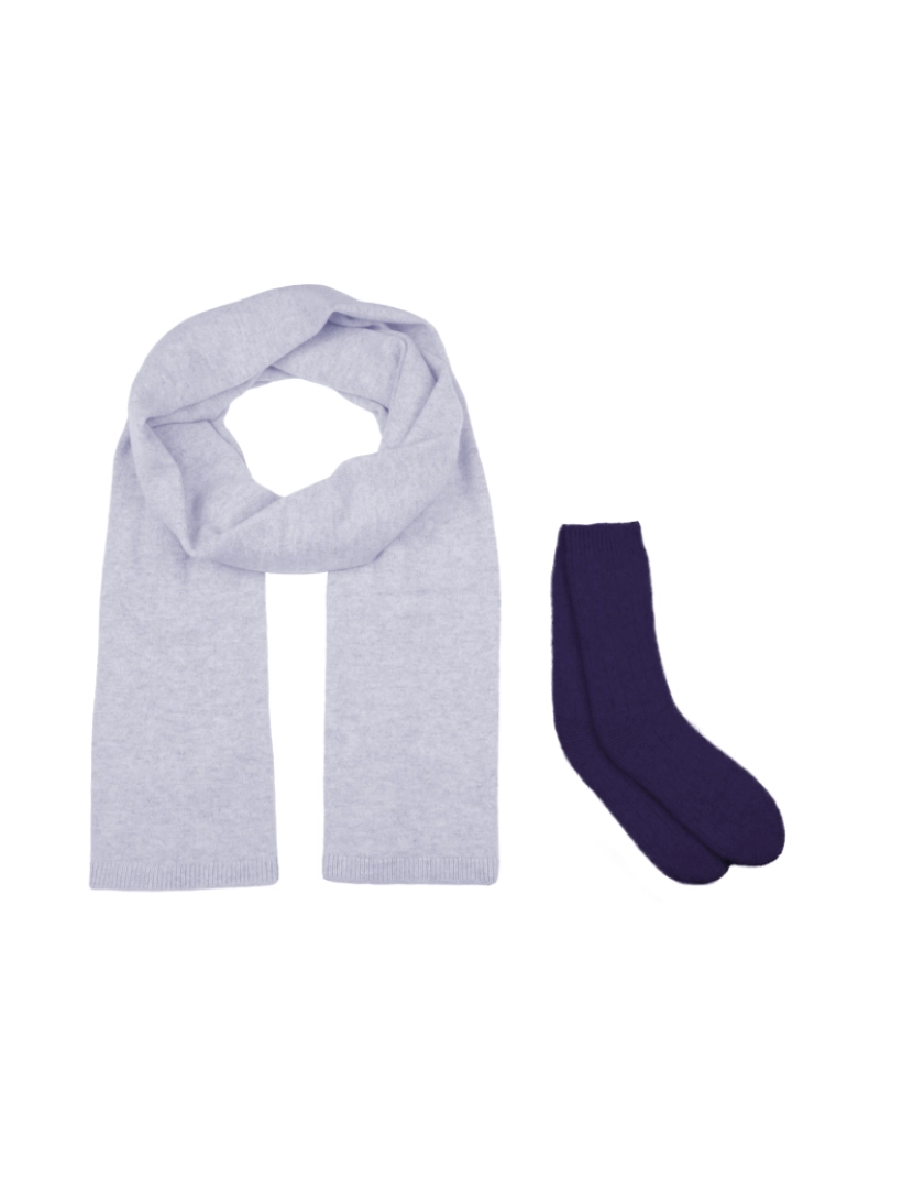 imagem de Mary Cashmere meias roxo2