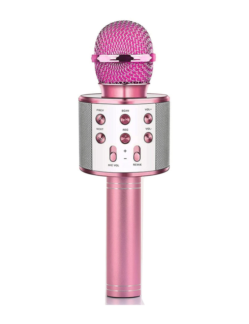 Karaoke Microfone Bluetooth Rosa Sem Fio - Smartek