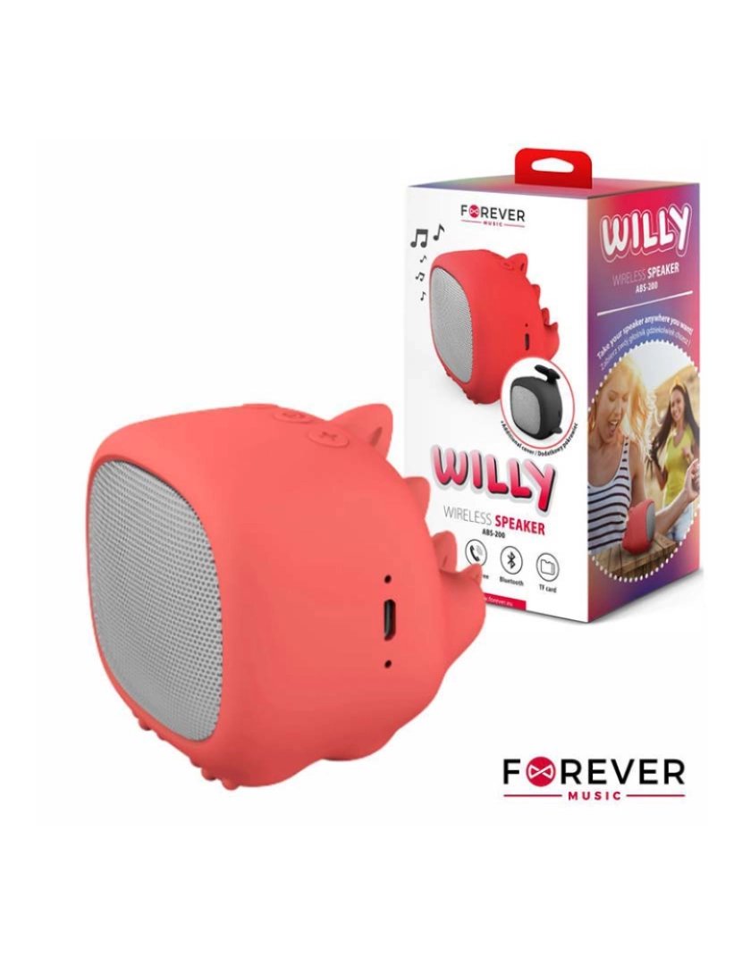 Forever - Coluna Bluetooth Portátil 3W Willy Forever                  