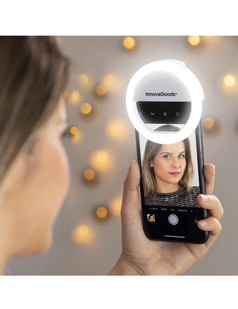 Innovagoods - Anel de luz recarregável para selfies Instahoop InnovaGoods