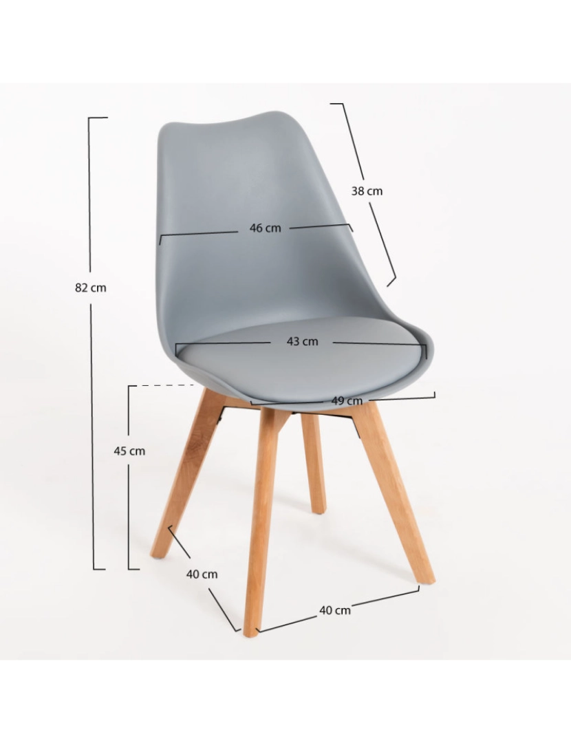 imagem de Cadeira Synk Basic - Cinza claro3