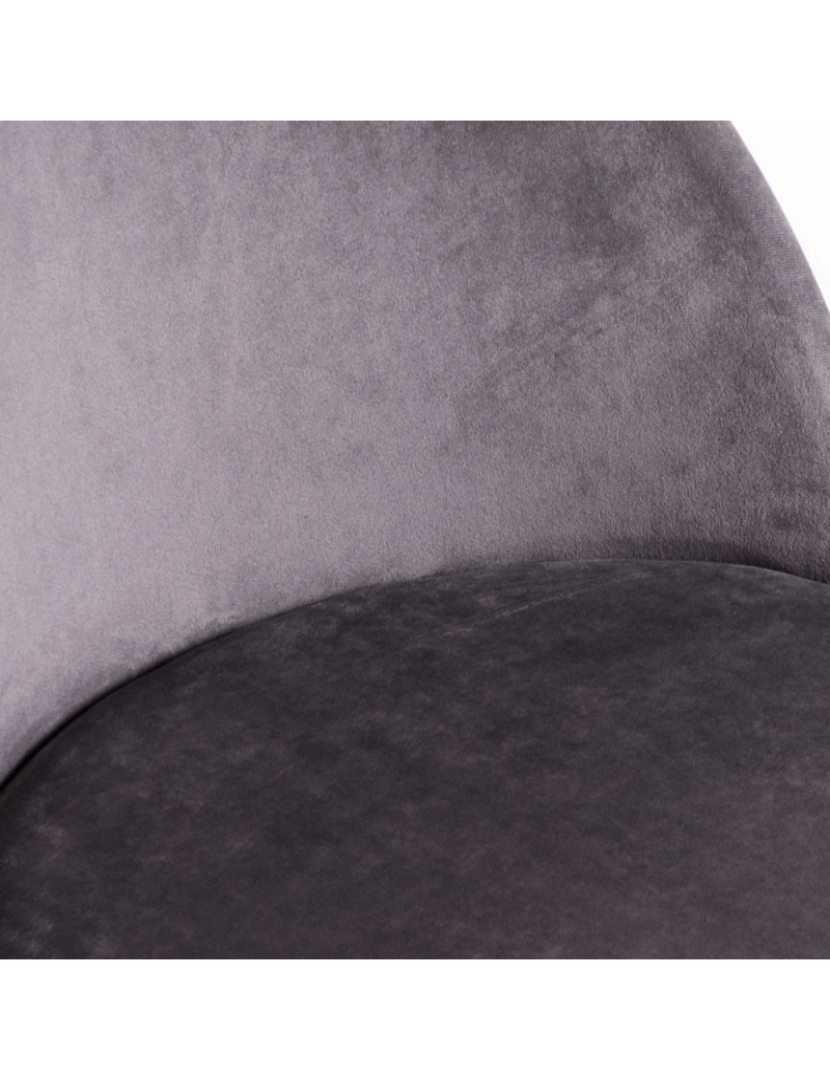 imagem de Cadeira Vint Veludo - Cinza escuro7