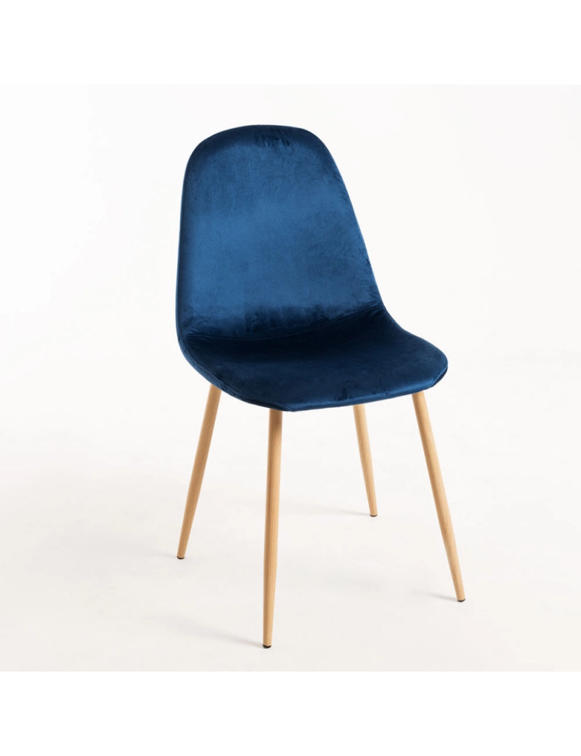 Presentes Miguel - Cadeira Teok Veludo - Azul