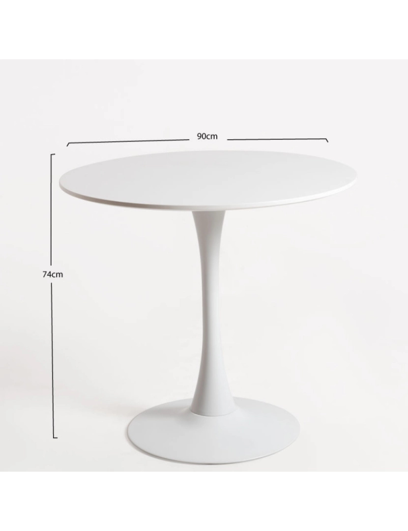 imagem de Mesa Kolio 90 cm - Branco3