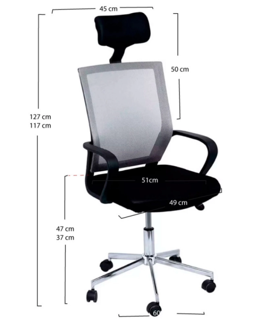 imagem de Cadeira Solium - Cinza e Preto2