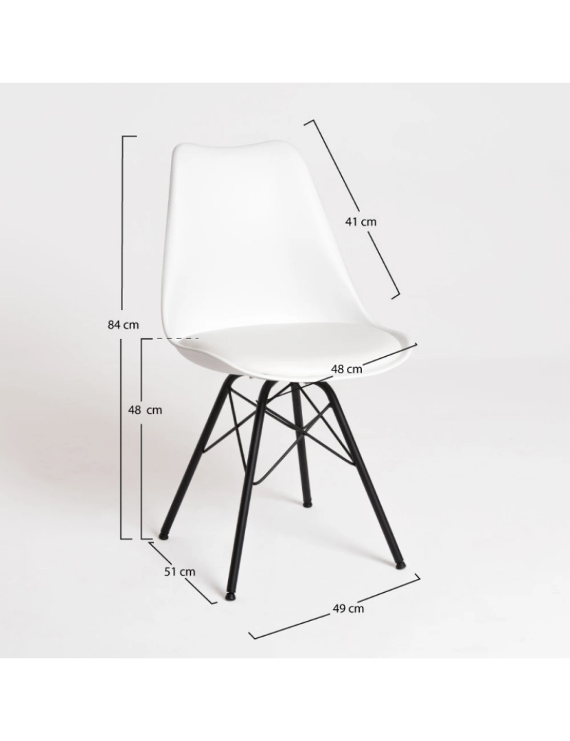 imagem de Cadeira Tilsen Metalizada - Branco2