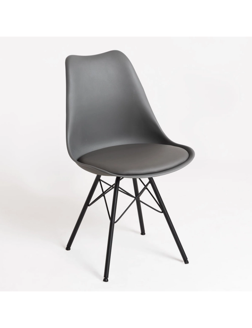 Presentes Miguel - Cadeira Tilsen Metalizada - Cinza escuro