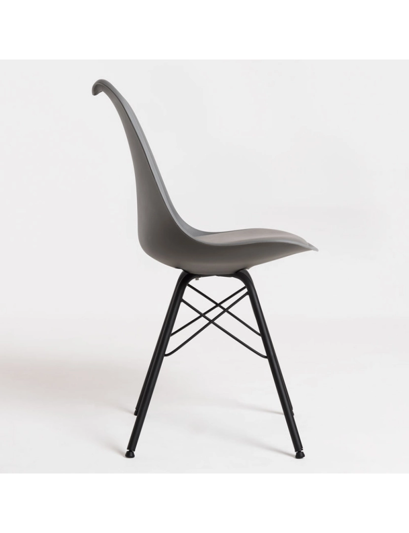 imagem de Cadeira Tilsen Metalizada - Cinza escuro3