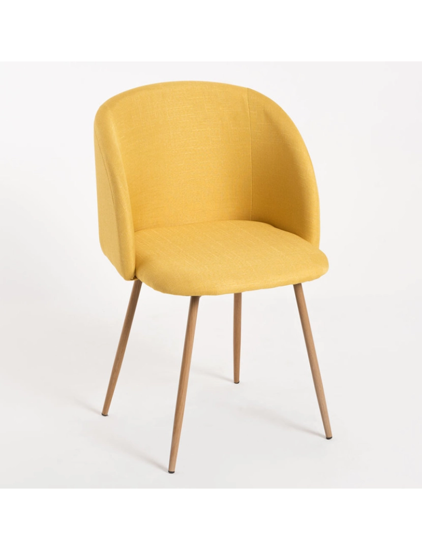 Presentes Miguel - Cadeira Velt Tecido - Amarelo