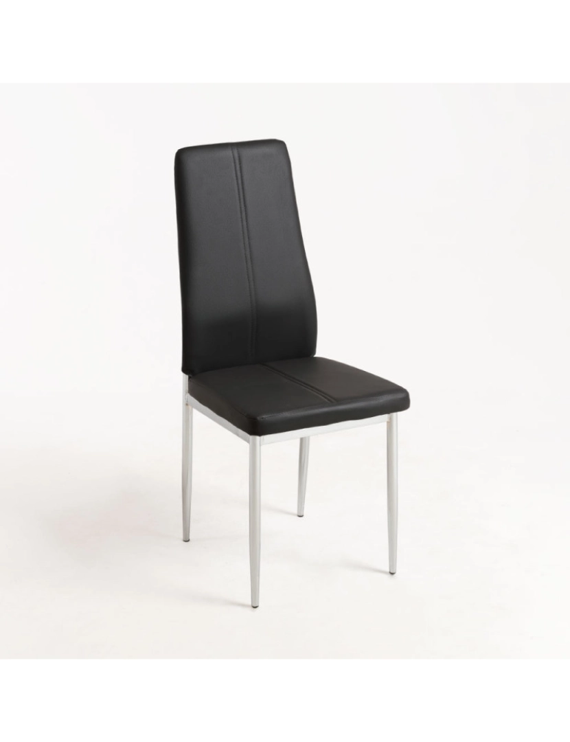 Presentes Miguel - Cadeira Lonk Couro sintético - Preto
