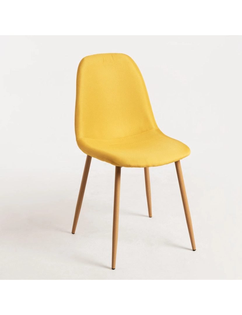 Presentes Miguel - Cadeira Teok Tecido - Amarelo