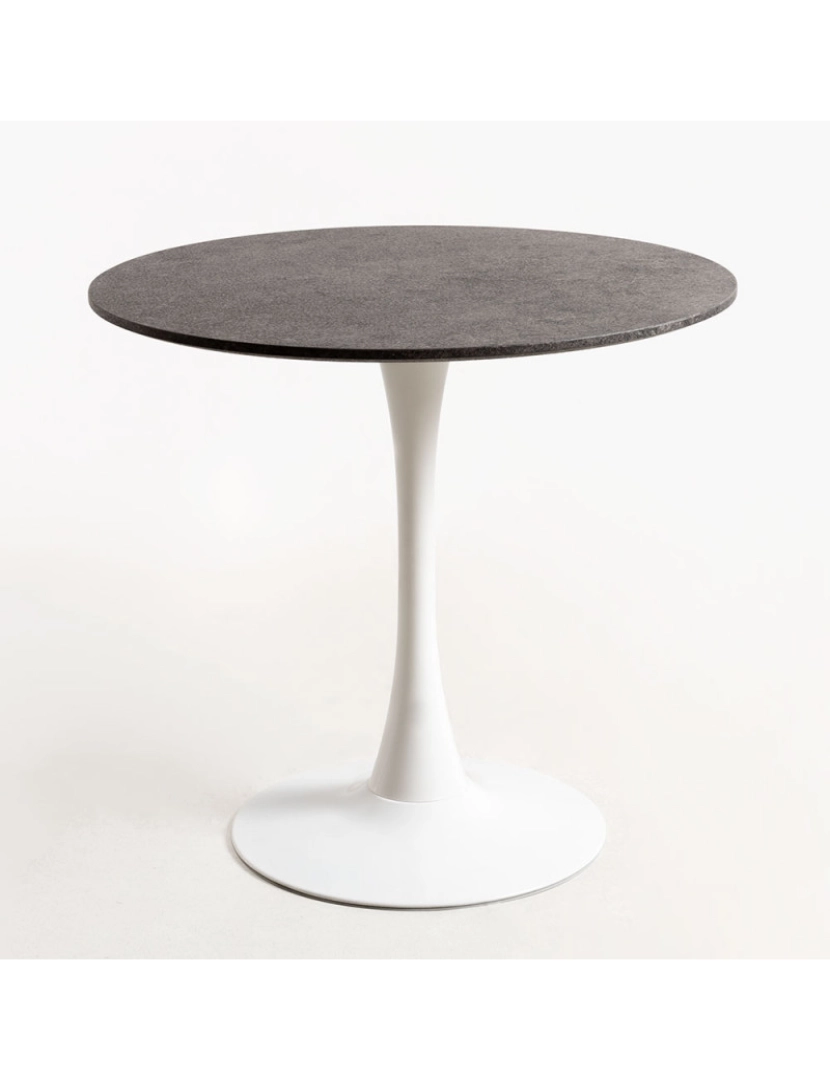 imagem de Mesa Kolio 80 cm Marmol - Branco1