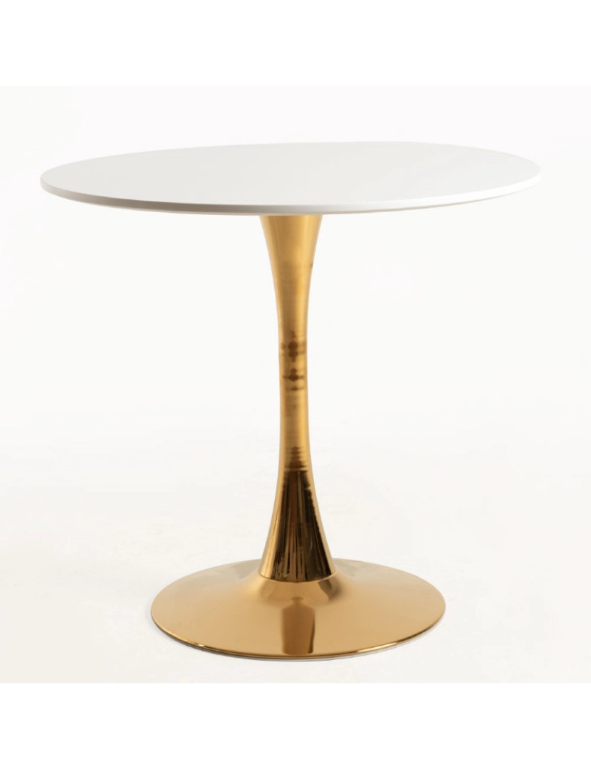 imagem de Mesa Kolio 80 cm Golden - Branco3