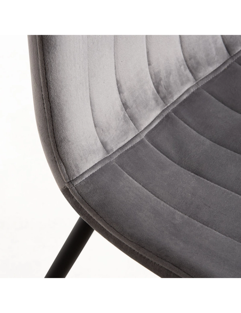 imagem de Cadeira Liny Veludo - Cinza escuro6