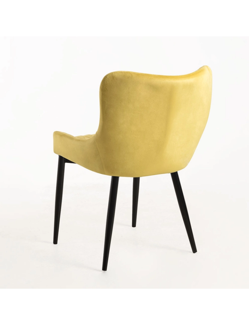 imagem de Cadeira Sanda Veludo - Amarelo4