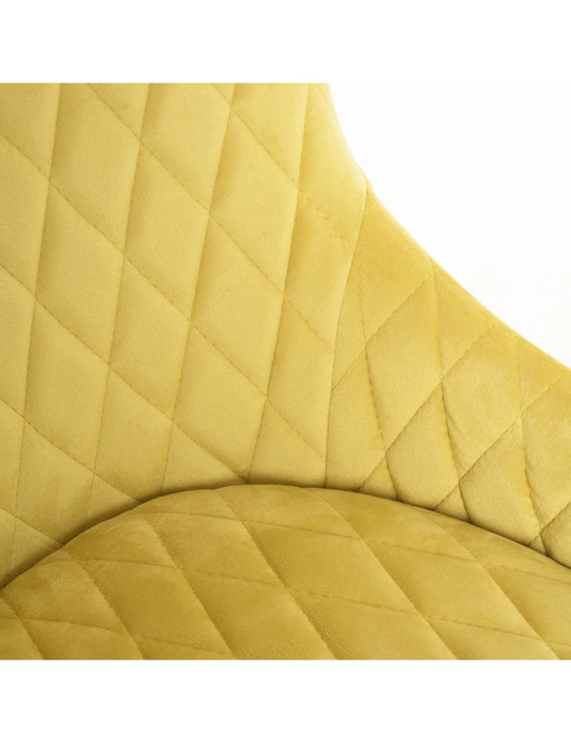 imagem de Cadeira Sanda Veludo - Amarelo5