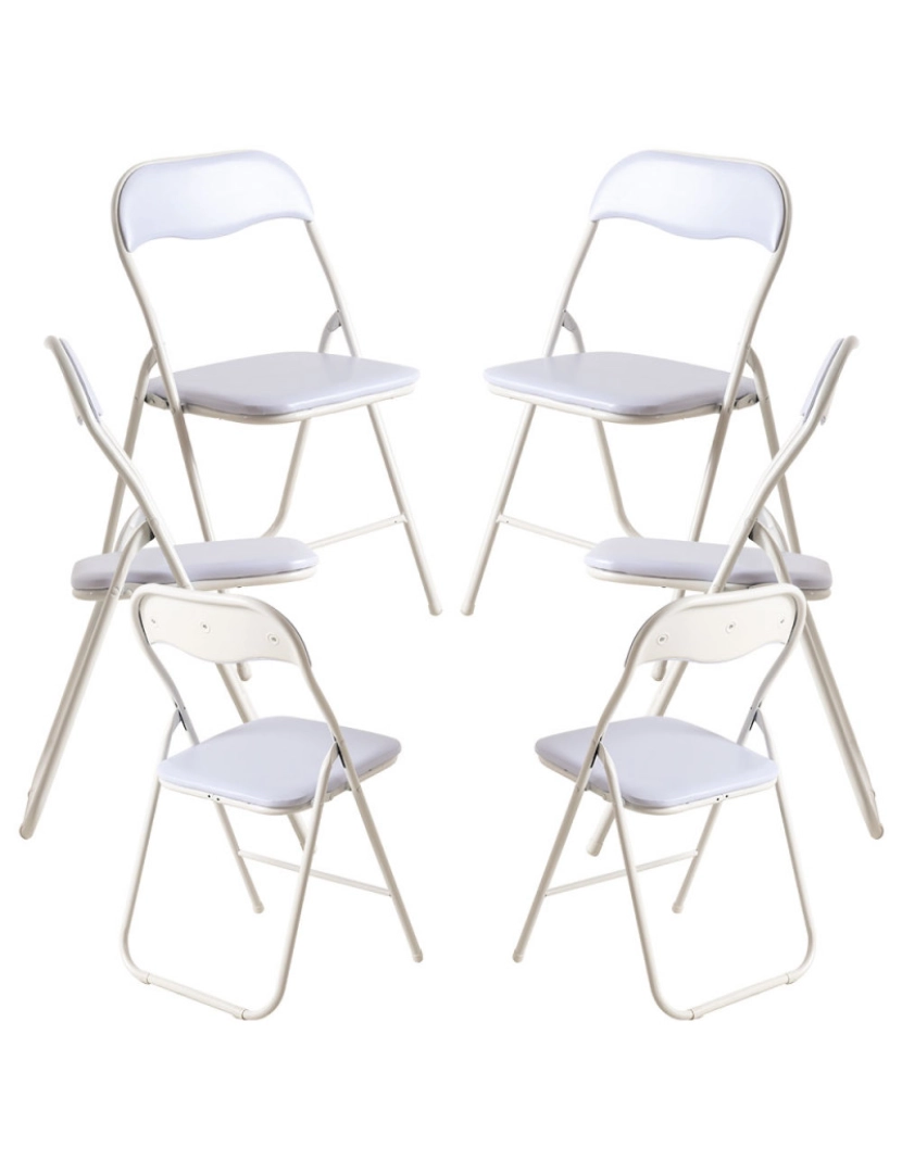 Presentes Miguel - Pack 6 Cadeiras Niza Basic - Branco
