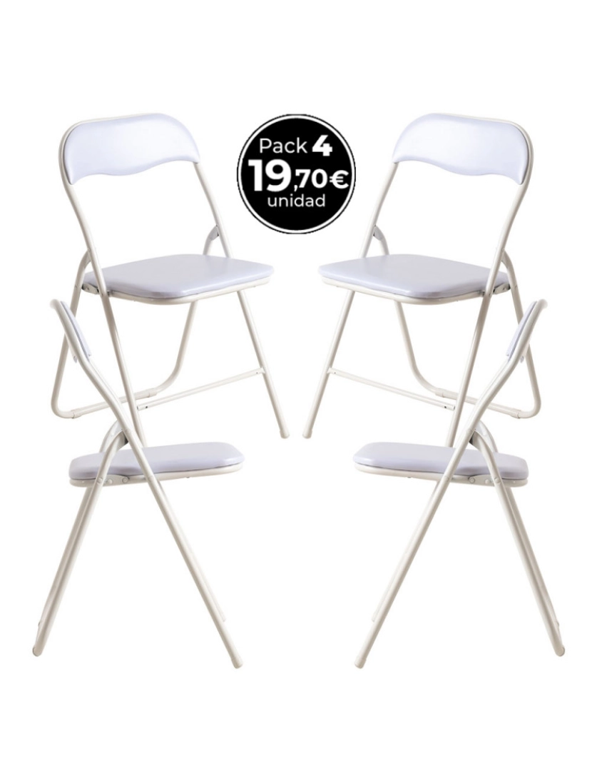 Presentes Miguel - Pack 4 Cadeiras Niza Basic - Branco
