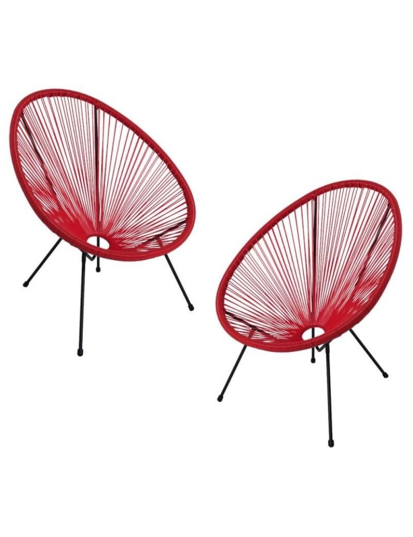 Presentes Miguel - Packs 2 Cadeiras Karibic - Vermelho