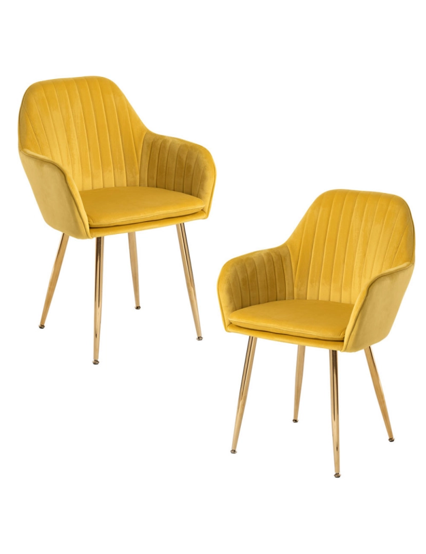 Presentes Miguel - Pack 2 Cadeiras Chic Golden - Amarelo
