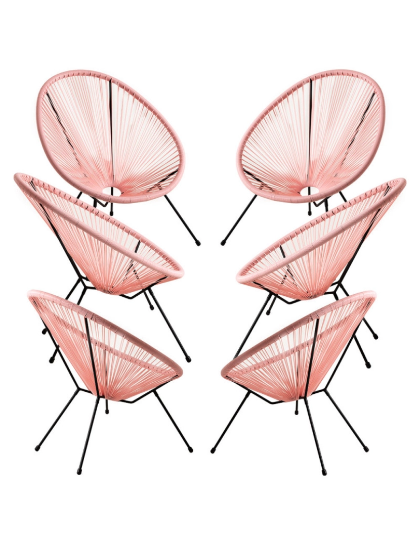 imagem de Packs 6 Cadeiras Karibic - Rosa1