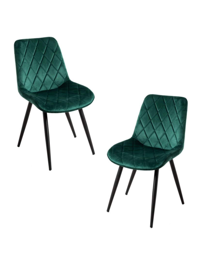 Presentes Miguel - Pack 2 Cadeiras Min Veludo - Verde